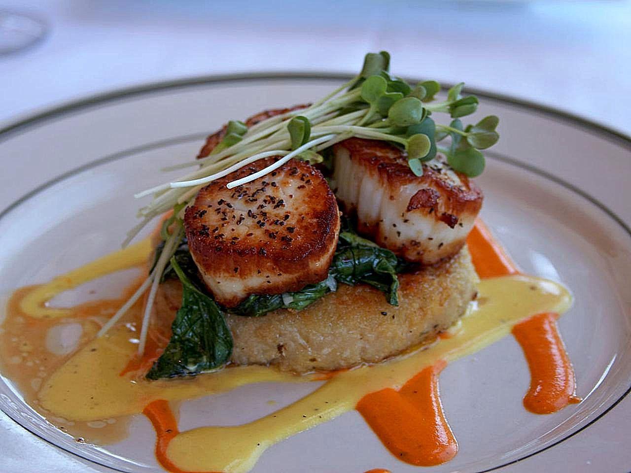 Seared scallops